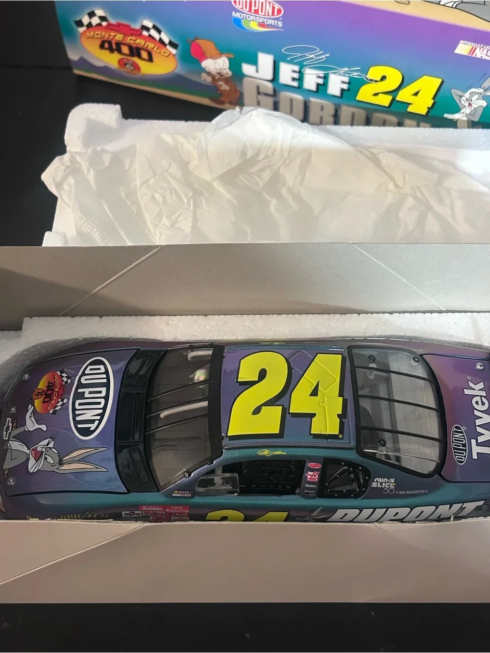 Warner Bros. Jeff Gordon 24 Monte Carlo 400 Box - Purple/Teal/Yellow